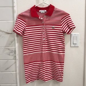 Lacoste Striped Polo Top